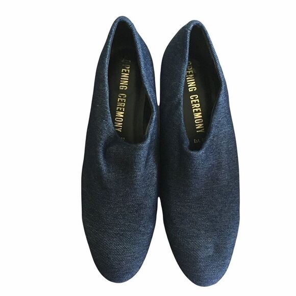 OPENING CEREMONY Charly Denim Flat Slip-on Loafer Shoes Blue 41 - Picture 3 of 15